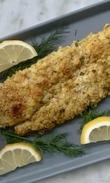 Breaded White Fish with Homemade Tartar Sauce