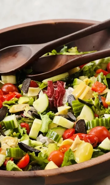Antipasto Salad with Muffuletta Dressing