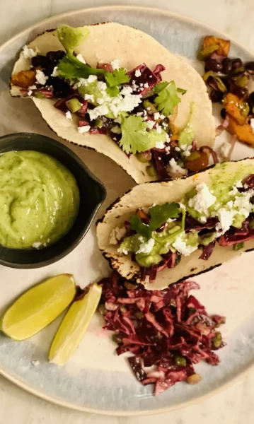 Black Bean Tacos with Dumpling Squash