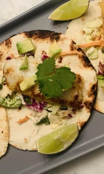 White Fish Tacos with the Best Coleslaw