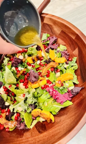 Kale Salad with Roast Delicata Squash