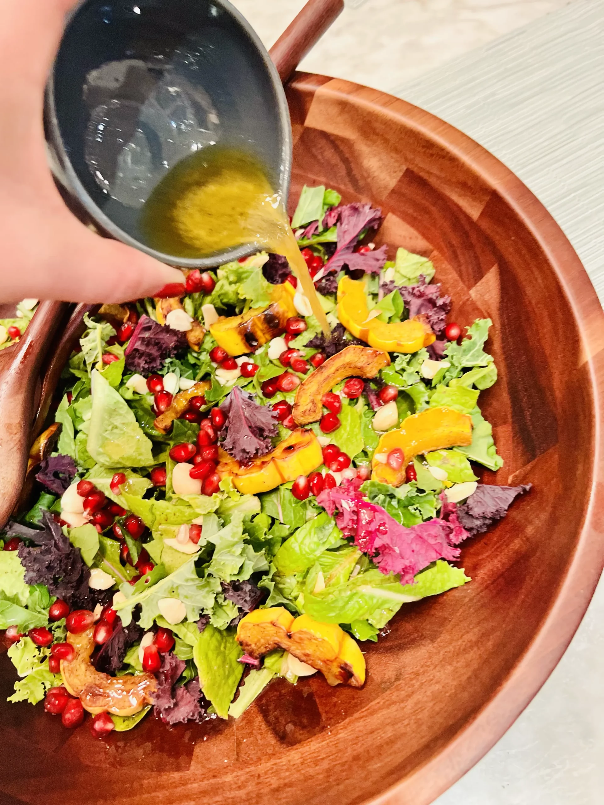 Kale Salad with Roast Delicata Squash