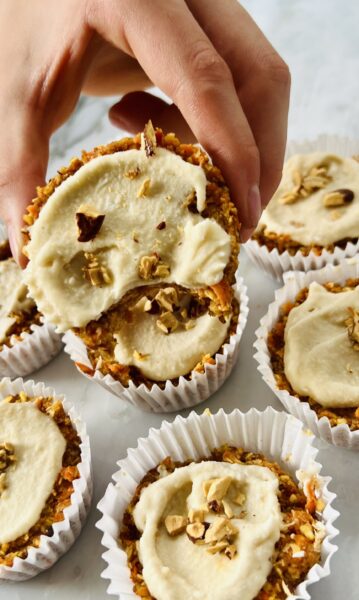 Raw Carrot Cupcakes