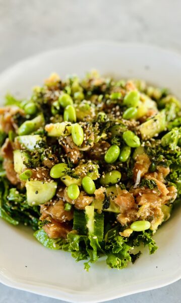 Salmon Bowl with Kale Salad